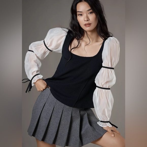 NWT Maeve (Anthropologie Exclusive) Balloon Sleeve Top l M - Picture 1 of 6